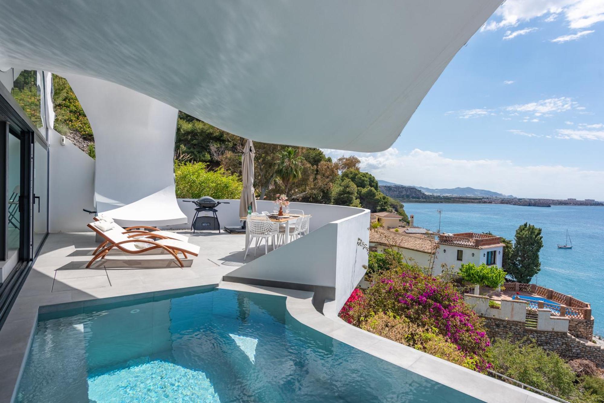 Rentitspain Casa Del Acantilado Piscina Climatizada Salobreña Exteriér fotografie